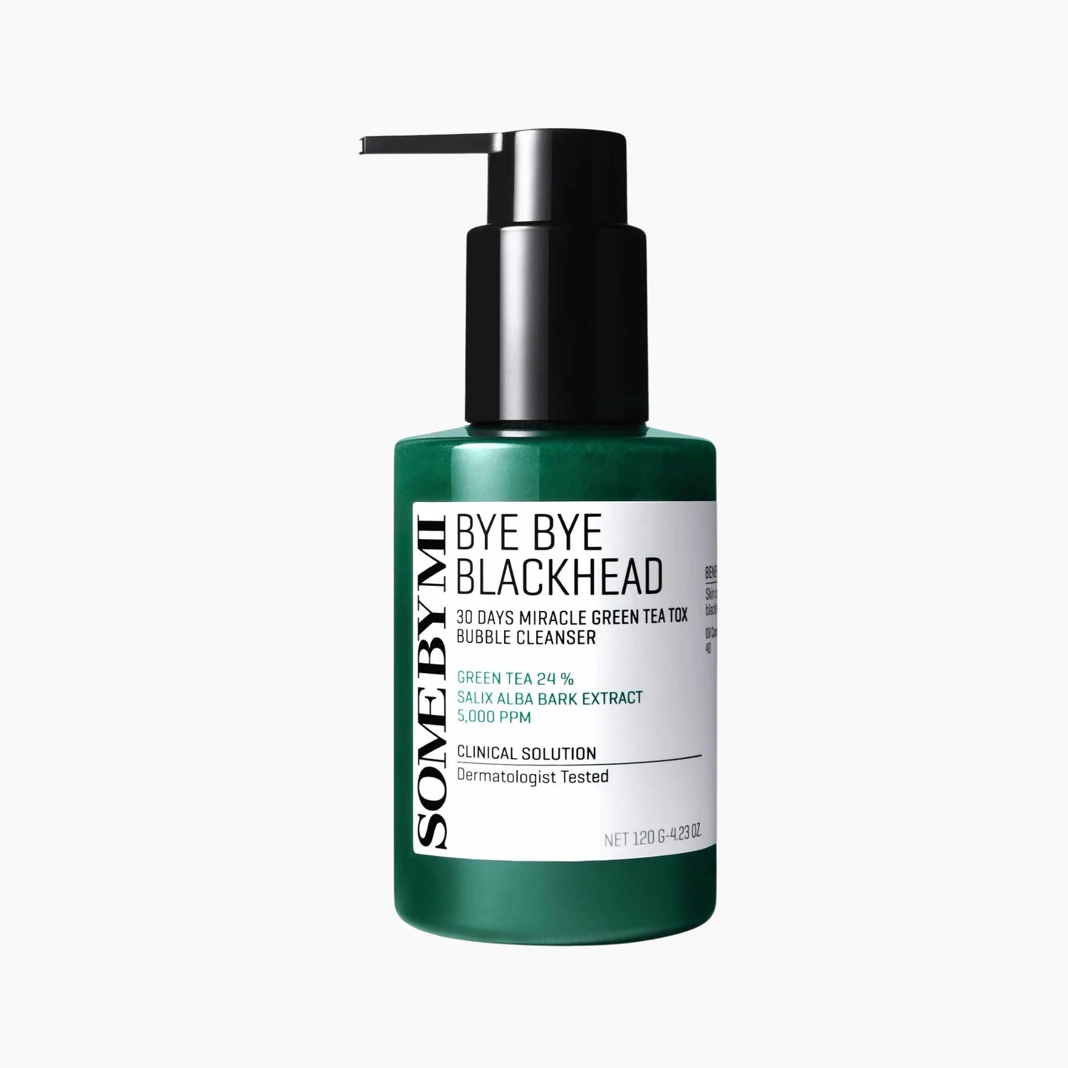Some By Mi Bye Bye Blackhead 30 Days Miracle Green Tea Tox Bubble Cleanser 120g
