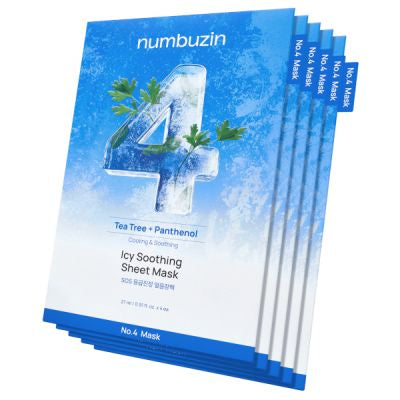 Numbuzin No.4 Icy Soothing Sheet Mask 5pz