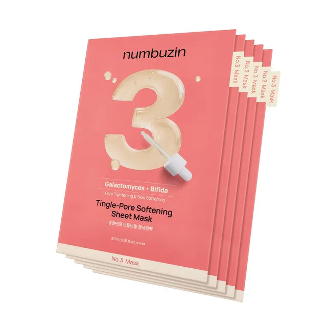 Numbuzin No.3 Tingle-Pore Softening Sheet Mask 5pz