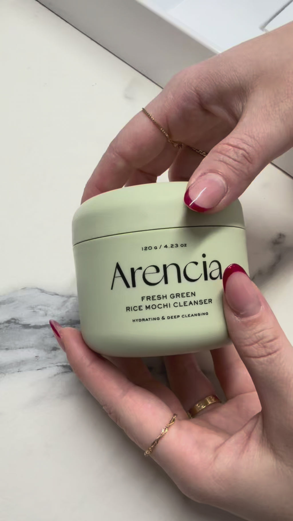 Arencia Fresh Green Rice Mochi Cleanser – Detergente viso idratante e purificante 120gr
